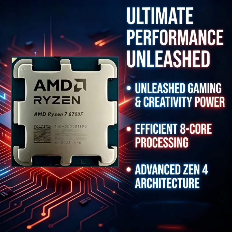 AMD 라이젠 7 8700F AM5 게이밍 CPU 8코 - Esports Gaming Pc Build 리뷰 및 가격